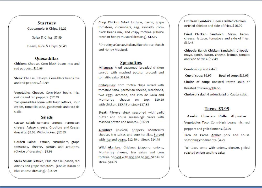 Super Pollo Restaurant Menu image 2